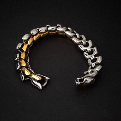 Brazalete de Acero Jörmungandr Silver/Gold