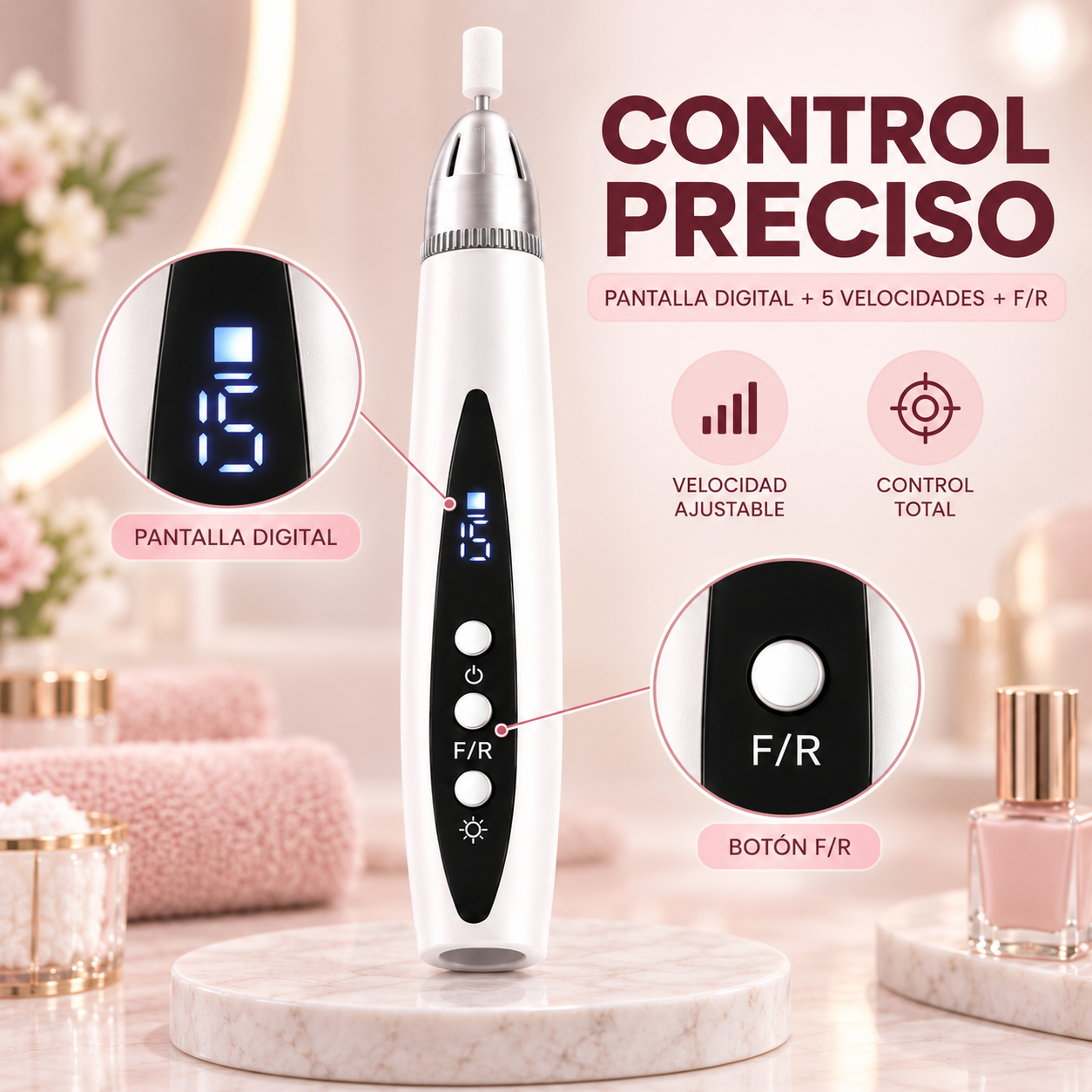 Dremel™ Pulidor de Uñas Inalámbrico con Luz LED