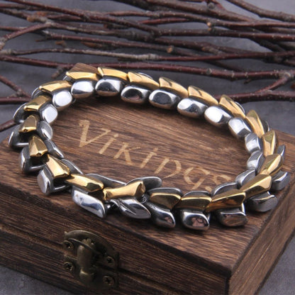 Brazalete de Acero Jörmungandr Silver/Gold
