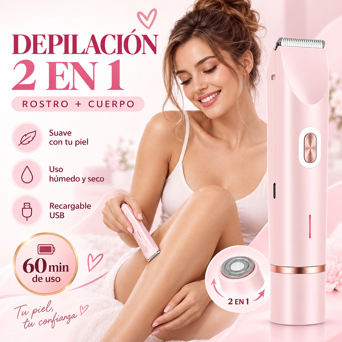 DepilPro™ 2 en 1 – Piel Suave Cuando Tú Quieras