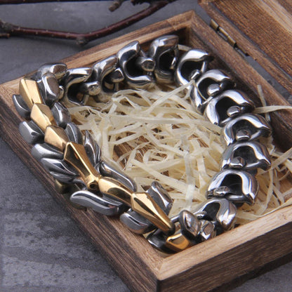 Brazalete de Acero Jörmungandr Silver/Gold