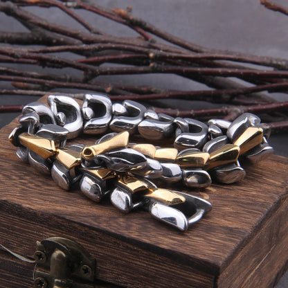 Brazalete de Acero Jörmungandr Silver/Gold