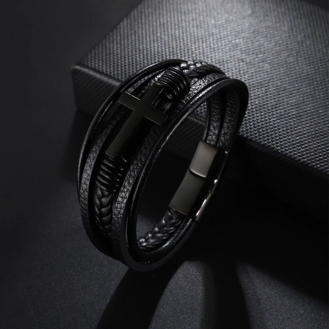 Pulsera Albis Cruz Black