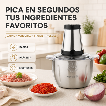 Picadora Procesadora 2 litros + Afilador de Cuchillos GRATIS