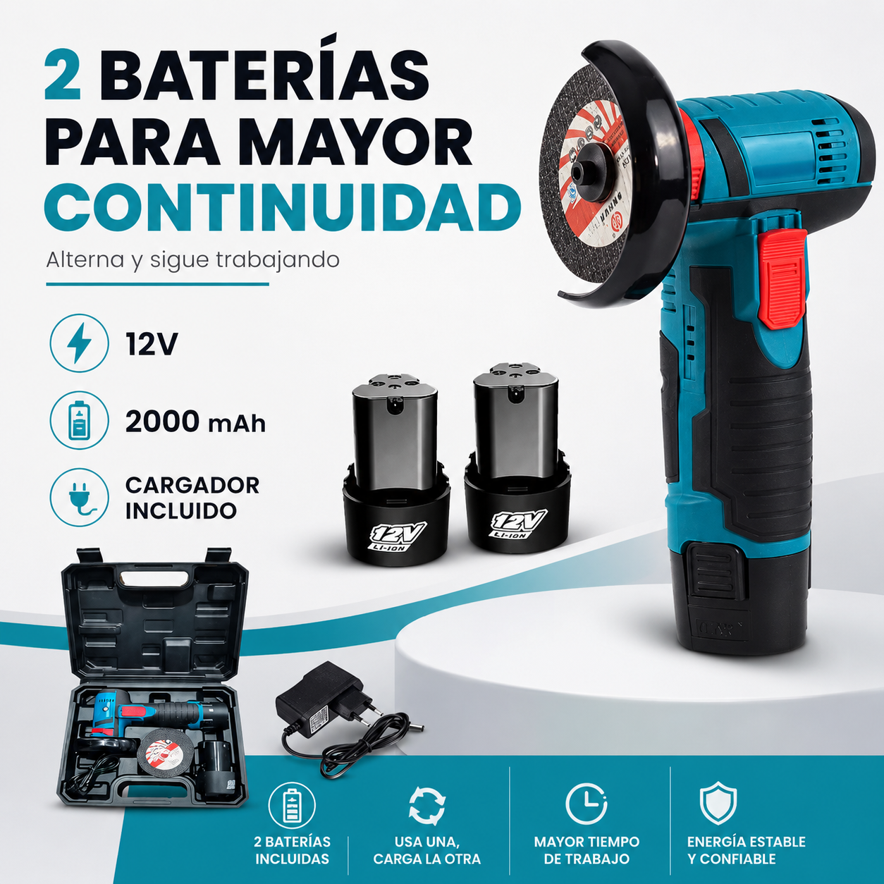Amoladora Angular Inalámbrica 12V