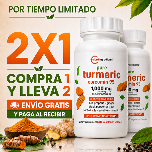 Curcuma - Turmeric Curcumin 1000MG "Ingredientes Activos"