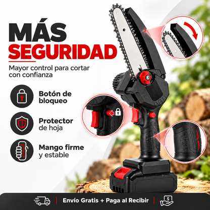 Motosierra Eléctrica Portátil Recargable