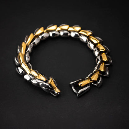 Brazalete de Acero Jörmungandr Silver/Gold