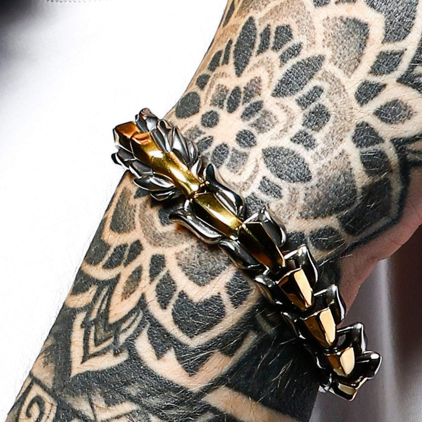 Brazalete de Acero Jörmungandr Silver/Gold