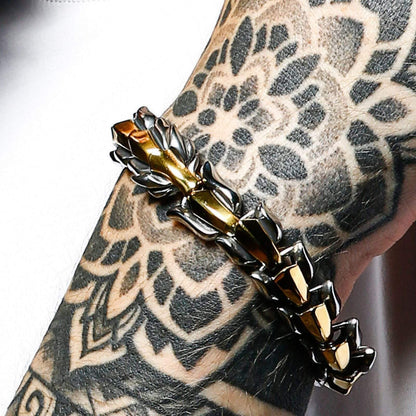 Brazalete de Acero Jörmungandr Silver/Gold